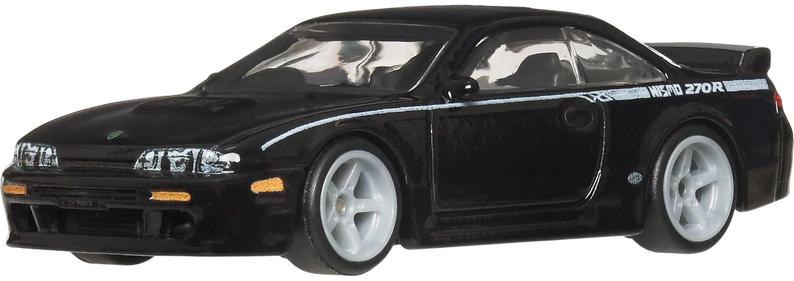 Hot Wheels JKD99 — 1994 Nissan Nismo 270R (S14) RHD (Right Hand Drive) Black with White Stripes "Modern Classics" Series Diecast Model Car by Hot Wheels
