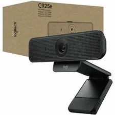 Logitech LOG 960001075 — Logitech C925e Webcam - 30 fps - Black - USB 2.0 - 1 Each - 1920 x 1080 Video - Auto-focus - 78° Angle - Clip, Tripod Mount - 1.2x Digital Zoom - Widescreen - Microphone - For Notebook, Monitor, Computer - Windows 8 or Later, ChromeOS, macOS 10.7 or Later - Microphone, Plug & Play