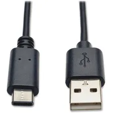 Eaton Tripplite TRP U038003 — Tripp Lite series USB Type-A Male to USB-C Hi-speed Cable - 3 ft USB Data Transfer Cable for Ultrabook, Computer, Notebook - First End: 1 x USB 2.0 Type A - Male - Second End: 1 x USB 2.0 Type C - Male - 480 Mbit/s - Shielding - Nickel Plated Connector - Gold Plated Contact - 30 AWG - Black - 1 Each