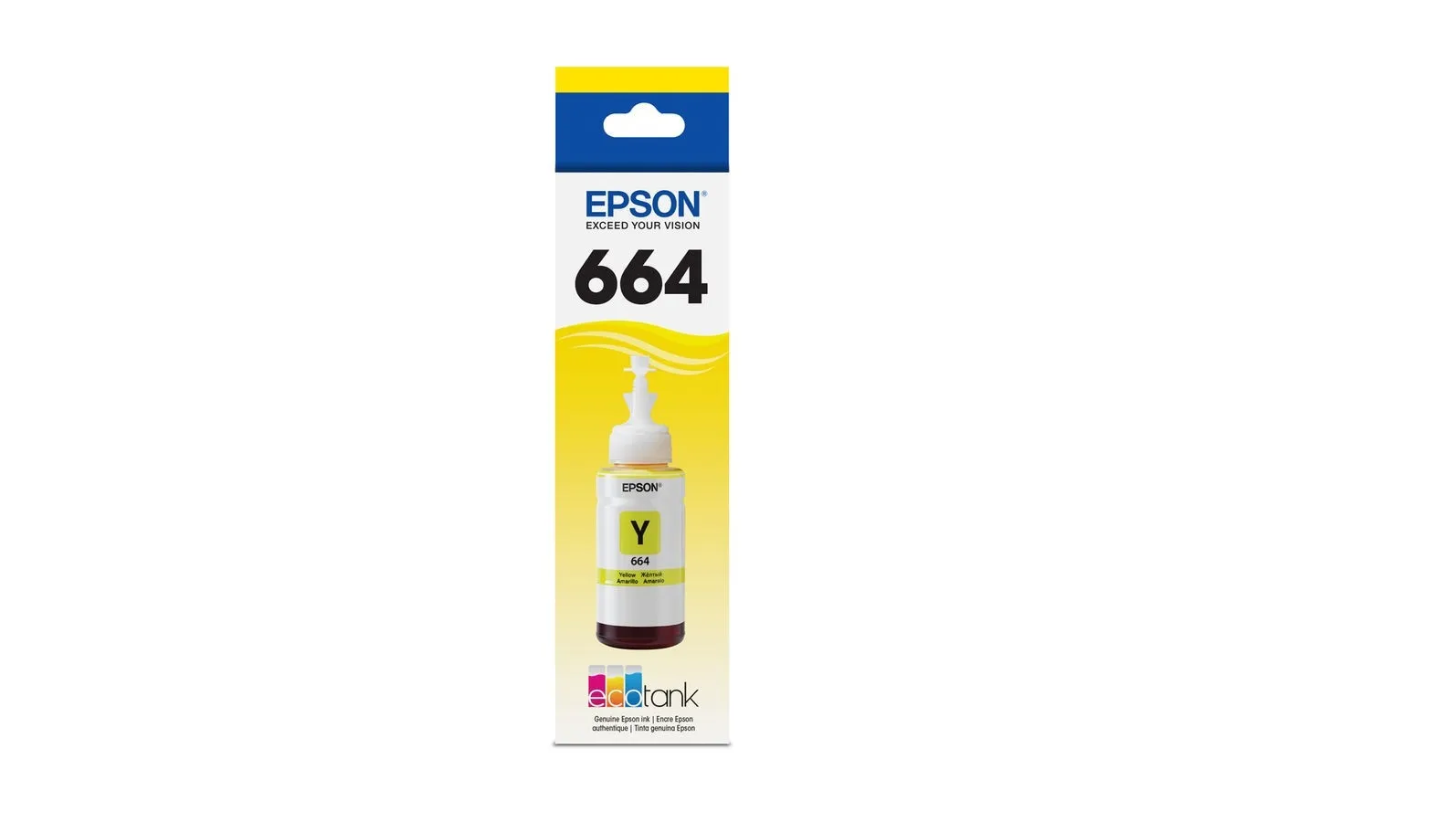 EPSON T664420-S — Epson T664 Yellow Ink Bottle With Sensormatic 70mL T664420-S