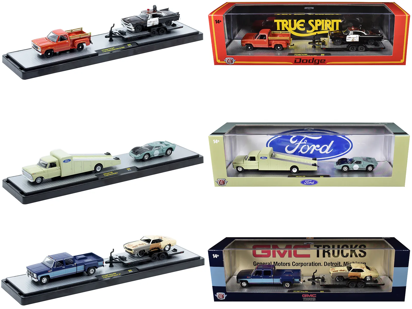 M2 36000-95 — Auto Haulers Set of 3 Trucks Release 95 Limited Edition to 6000 pieces Worldwide 1/64 Diecast Model Cars by M2 Machines