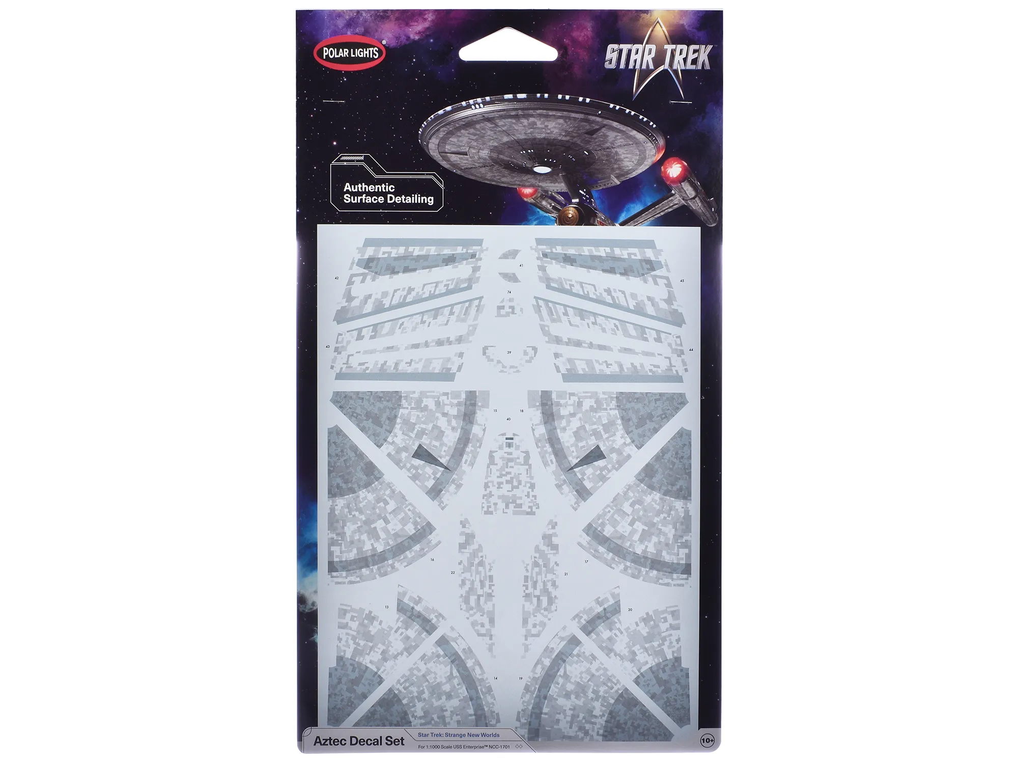 Polar MKA058 — USS Enterprise NCC-1701 Aztec Decal Set "Star Trek: Strange Worlds" (2022-Current) TV Series 1/1000 Scale by Polar Lights