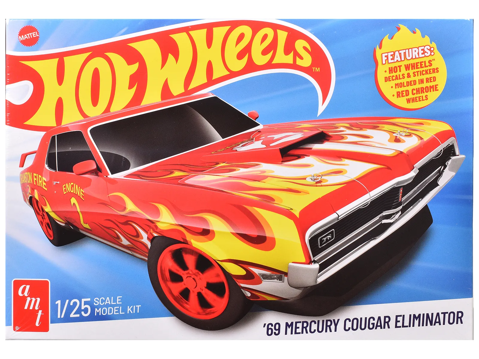 AMT AMT1527 — Skill 2 Model Kit 1969 Mercury Cougar Eliminator "Hot Wheels" 1/25 Scale Model by AMT
