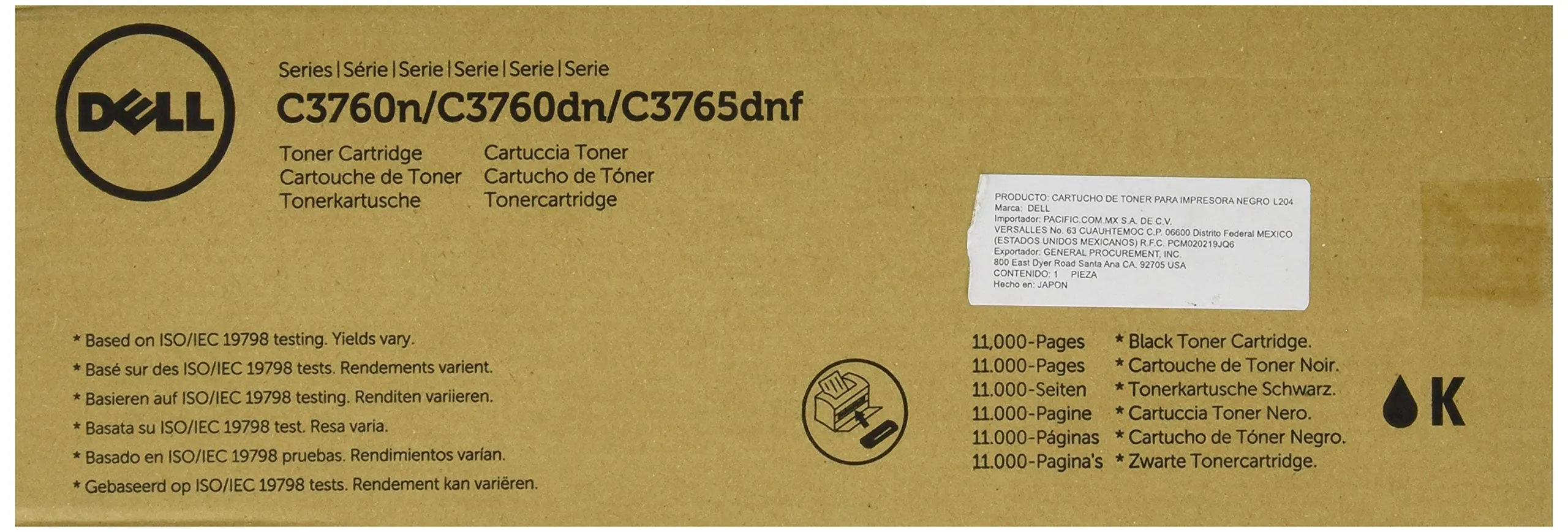 DELL DLLW8D60 — DELL C3760N (4CHT7)