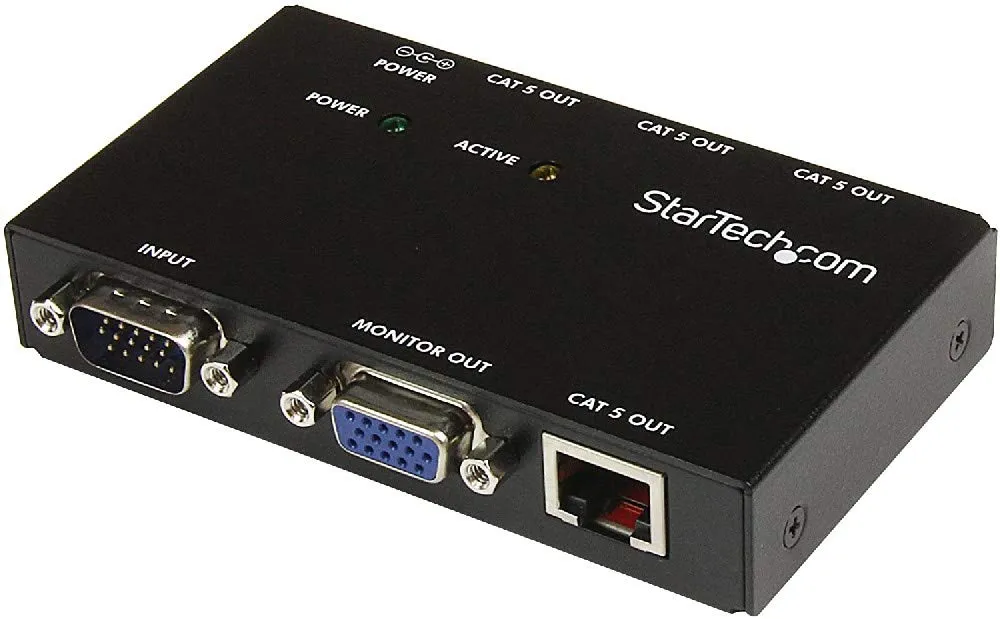 STARTECH ST1214T — EXTEND AND DISTRIBUTE A VGA SIGNAL TO UP TO 4 DISPLAYS OVER CAT5 CABLE - VGA OVE