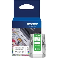 Brother BRT CZ1002 — Brother Multipurpose Label - 1/2" Width - Zero Ink (ZINK) - Paper - Water Resistant - 1 Each