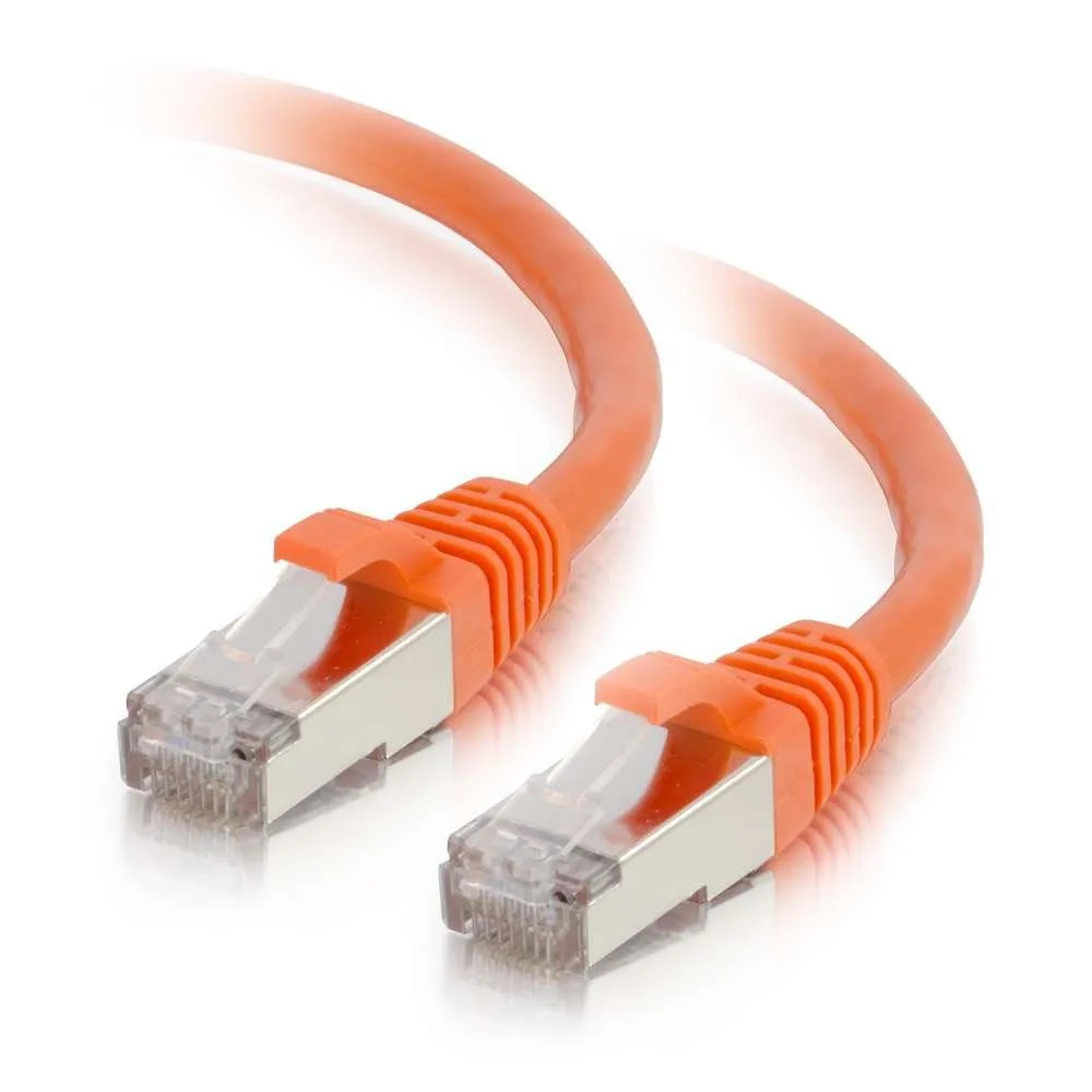 C2G CGO 00881 — C2G 6ft Cat6 Snagless Shielded (STP) Ethernet Network Patch Cable - Orange - 6 ft Category 6 Network Cable for Network Device - First End: 1 x RJ-45 Network - Male - Second End: 1 x RJ-45 Network - Male - Patch Cable - Shielding - Gold, Nickel Plated Connector - Orange - 1 Each