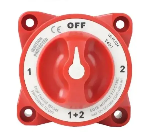 Egis Mobile Electric 2401 — EGIS 2401 e-Series 350A Battery Selector Switch Off/1/Both/2