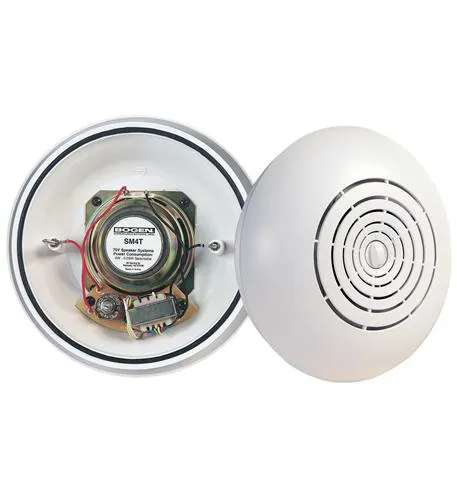 http://www.teledynamics.com/#/productdetails/BGSM4T SM4T — 8in. Easy Install Speaker Multi Tap (0.5 1 2 & 4 Watts) Volume Control