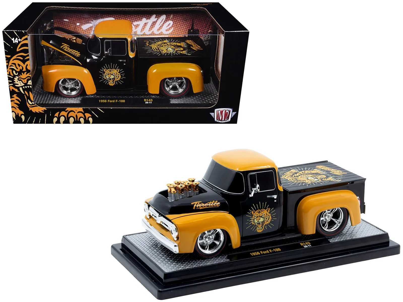 M2 40300-143B — 1966 Shelby GT350 Ivy Green with Wimbledon White Stripes (Rusted) Limited Edition to 5250 pieces Worldwide 1/24 Diecast Model Car by M2 Machines