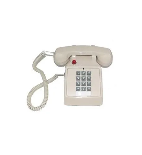 http://www.teledynamics.com/#/productdetails/ITT250057MDASH 250044-VBA-57MD — 2500 Basic Single Line Desk Telephone Fully Modular 9 Ft Handset Cord Message Waiting Light Double-Gong Ringer Hearing Aid Potable Globally Sourced Ash