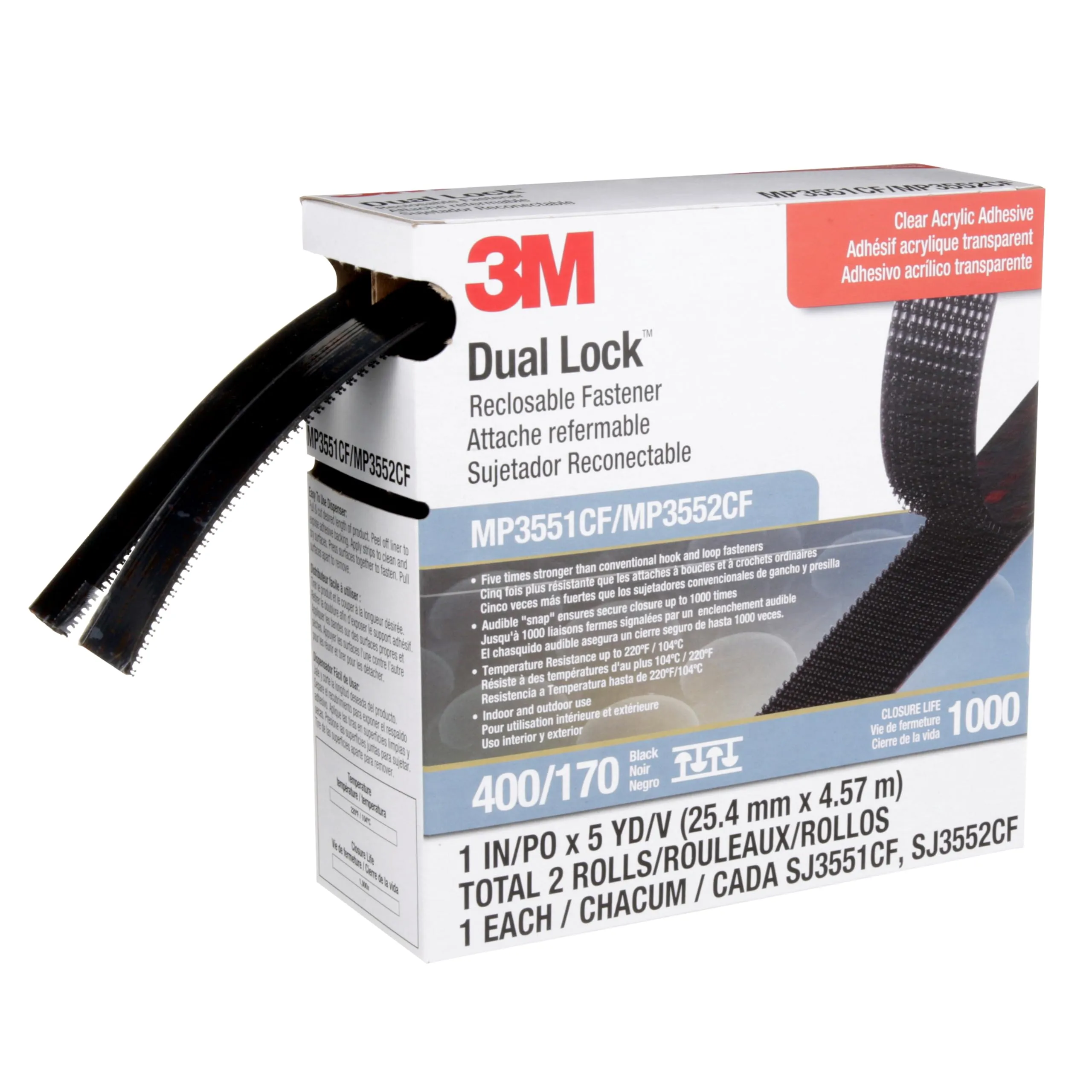 3M MP3551 — 5YDS DUAL LOCK FASTENER BLACK