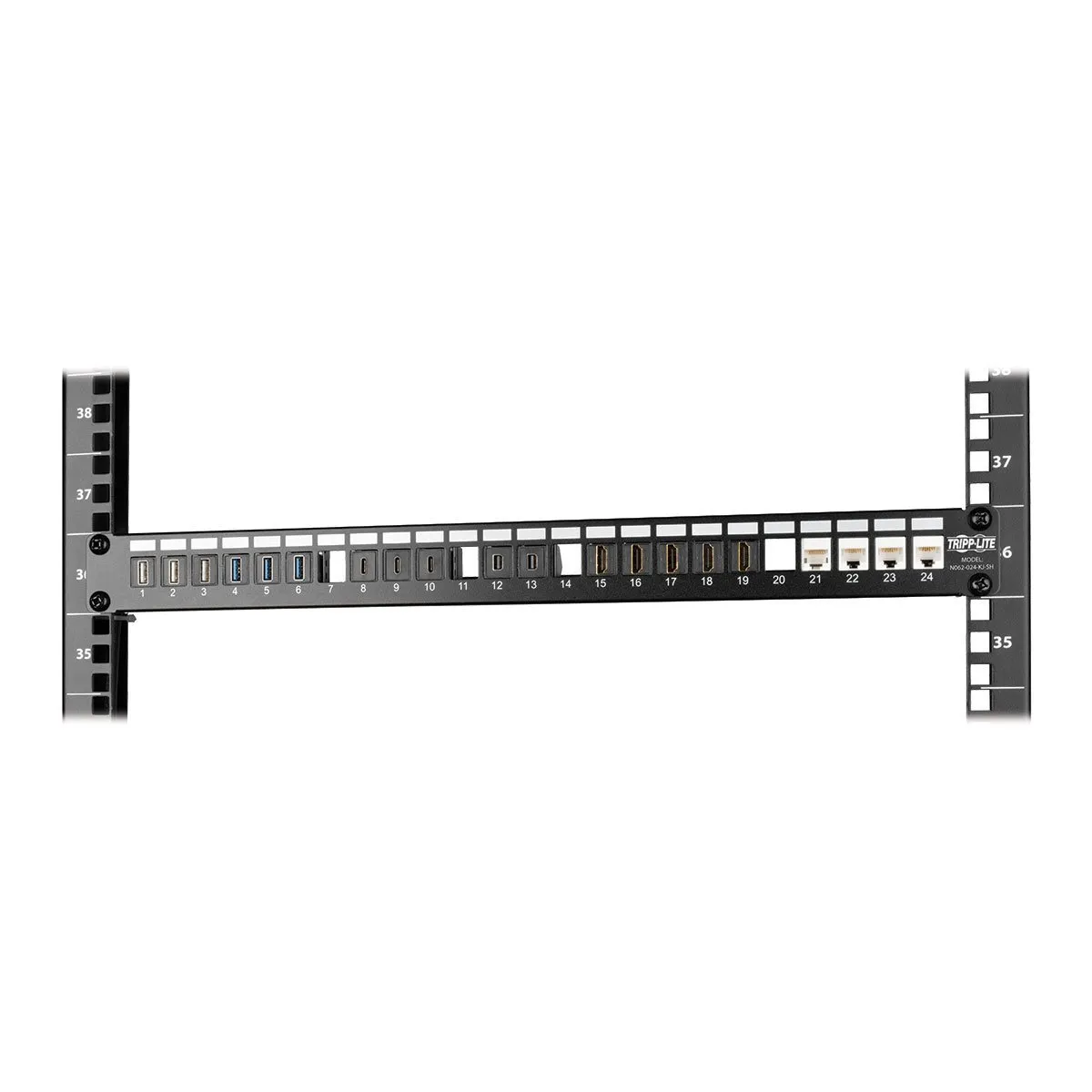 EATON TRIPP LITE SERIES CONNECTIVIT N062-024-KJ-SH — 24PORT CAT5E/6 RJ45 USB HDMI