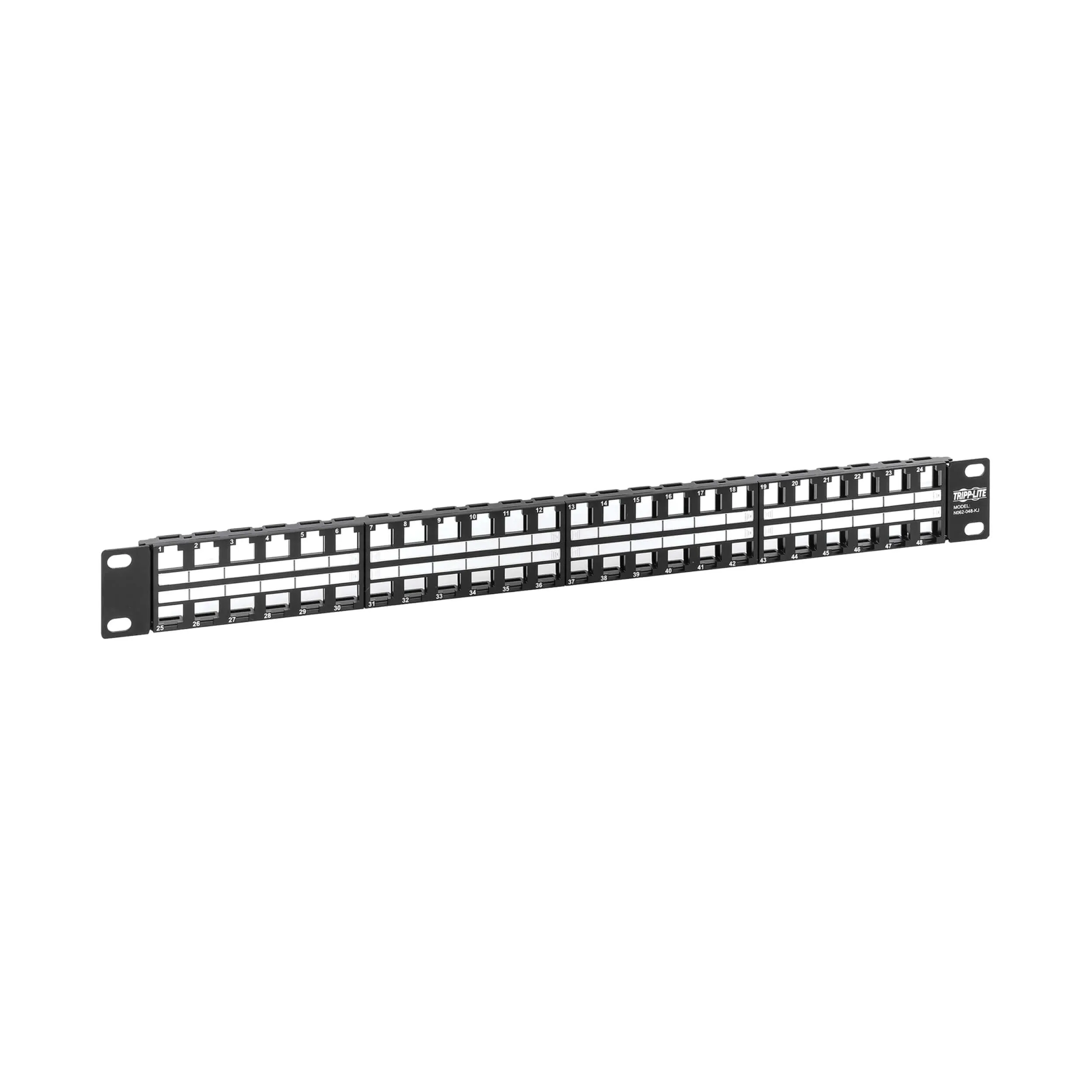 EATON TRIPP LITE SERIES CONNECTIVIT N062-048-KJ — 48PORT 1U RACKMOUNT UNSHIELDED