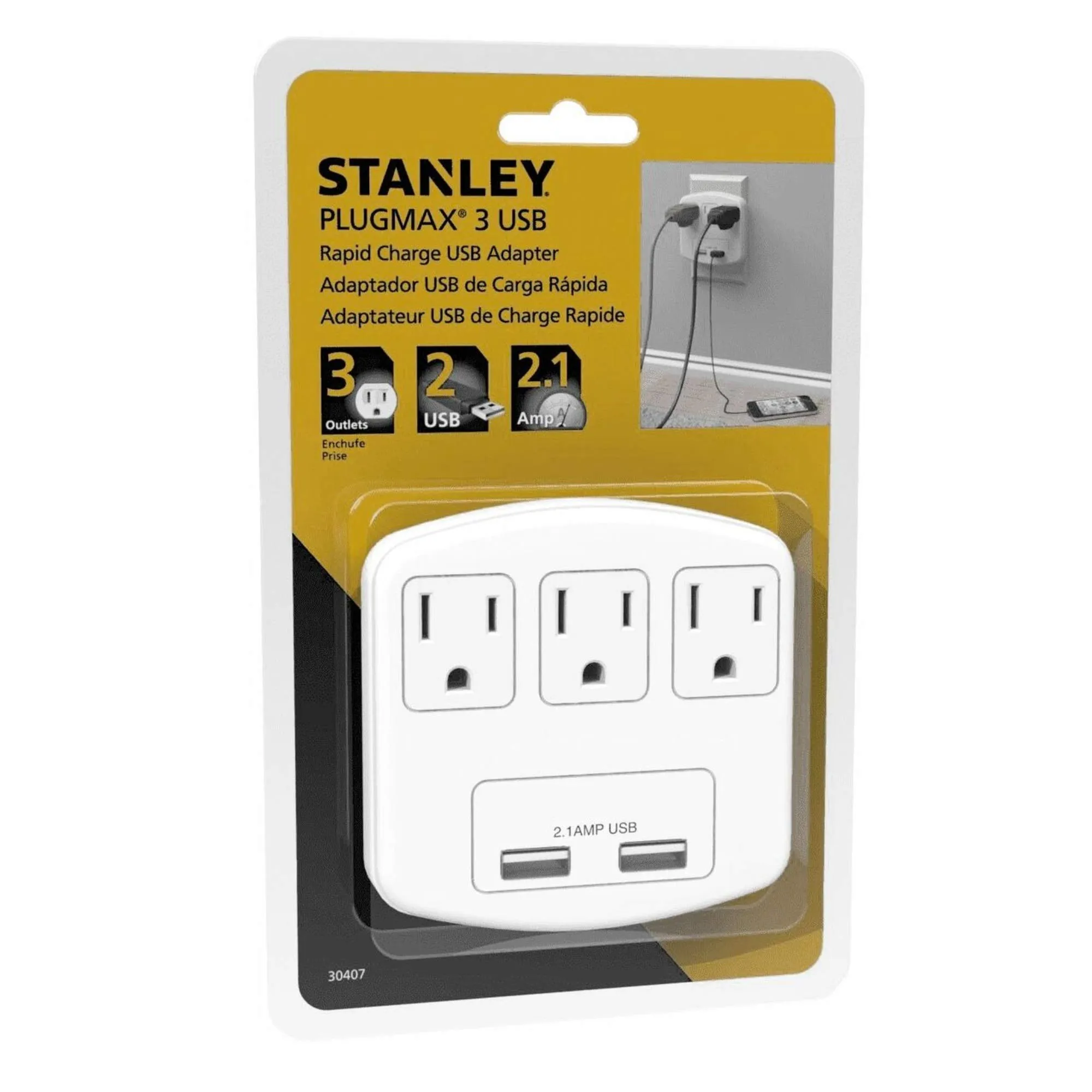 BLACK & DECKER 30407 — PLUGMAX 3 USB