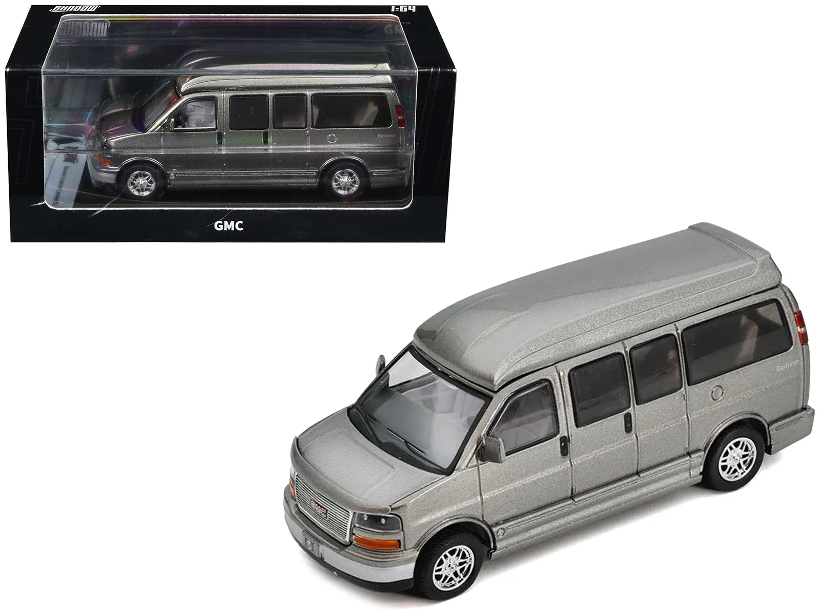 Shadow LL-057-287 — GMC Savana Explorer Limited SE Van Gray Metallic 1/64 Diecast Model Car by Shadow
