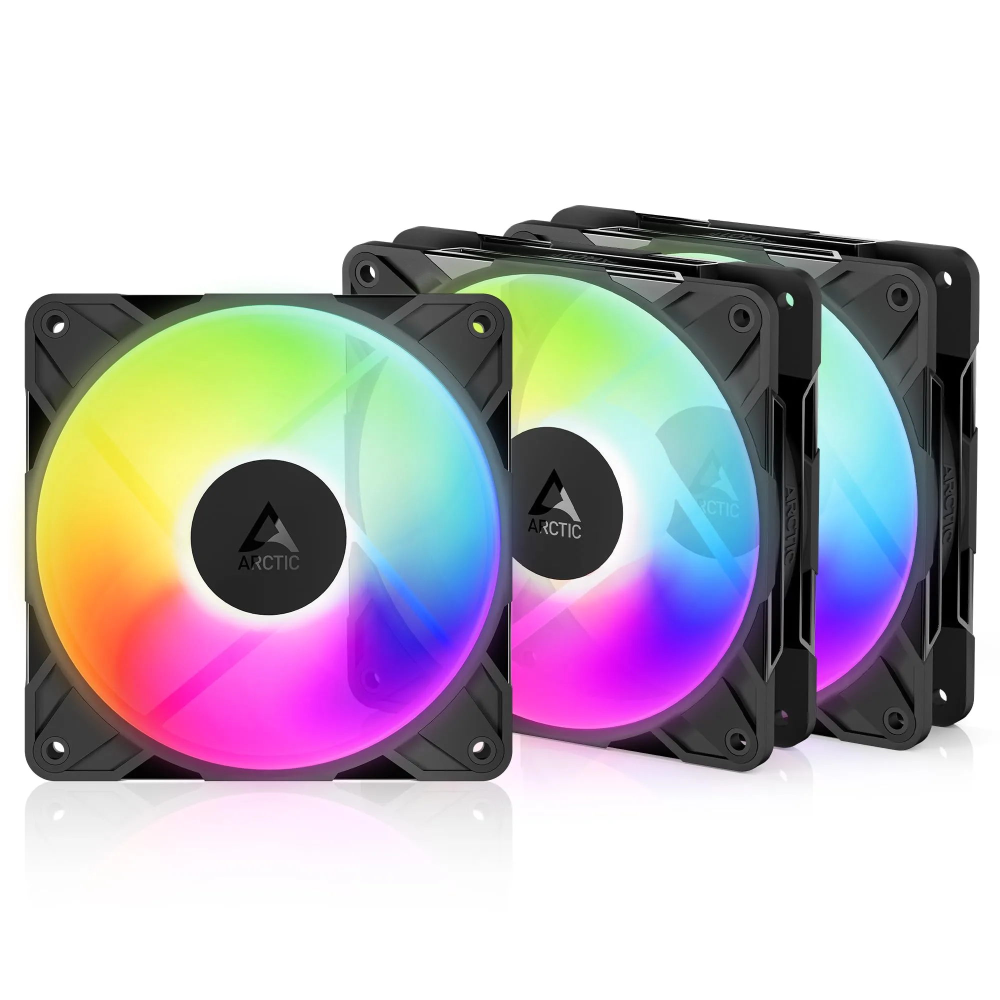 ARCTIC ACFAN00333A — ARCTIC P12 PRO REVERSE A-RGB - 120MM CASE FAN WITH A-RGB - REVERSE IMPELLER DESI