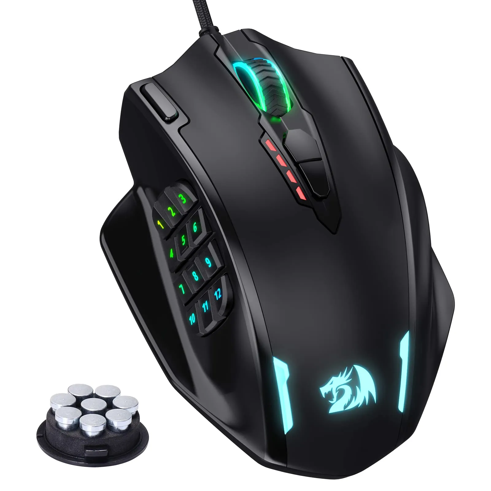 REDRAGON M908 — Redragon Impact M908 Gaming Mouse - USB RGB Wired