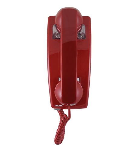 Viking K-1900W-IP — Classic VoIP Wall Phone Auto Dialer Red