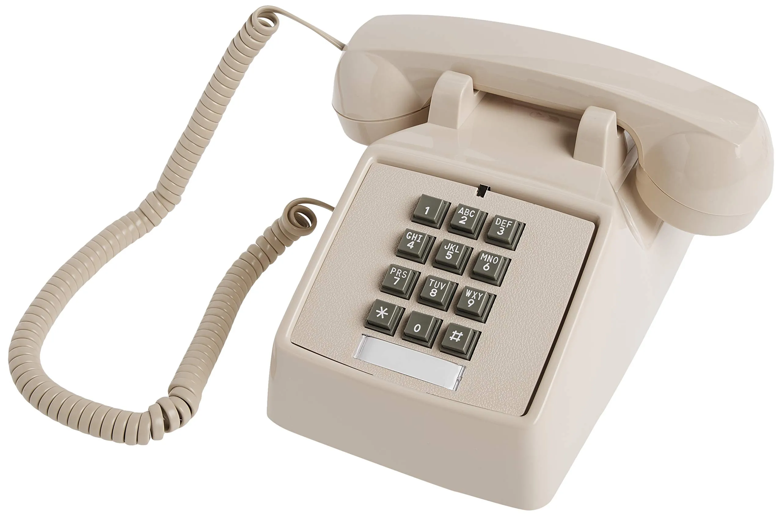 http://www.teledynamics.com/#/productdetails/ITT2500MDASH 250044-VBA-20MD — 2500 Basic Single Line Desk Telephone Fully Modular 9 Ft Handset Cord Double-Gong Ringer Hearing Aid Potable Globally Sourced Ash