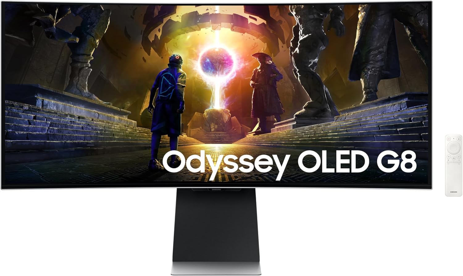 SAMSUNG LS34DG850SNXZA — SAMSUNG - 34 ODYSSEY OLED G8 CURVED ULTRA-WQHD 175HZ FREESYNC PREM PRO AND G-SYNC COMPATIBLE SMART GLARE FREE GAMING MONITOR 1-YEAR WARRANTY