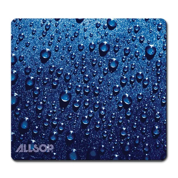 Allsop ASP 30182 — Allsop NatureSmart Image Mousepad - Soft Top Raindrop - 0.10" Height x 8.50" Width - Blue - Natural Rubber, Latex - Anti-skid - Mouse - 1 Each