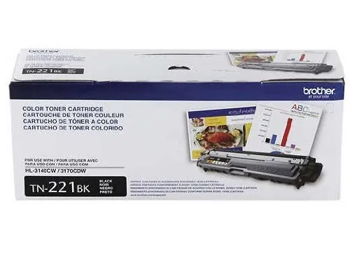 Brother BRT TN221BK — Brother TN221BK Standard Yield Laser Toner Cartridge - Black - 1 Each - 2500 Pages