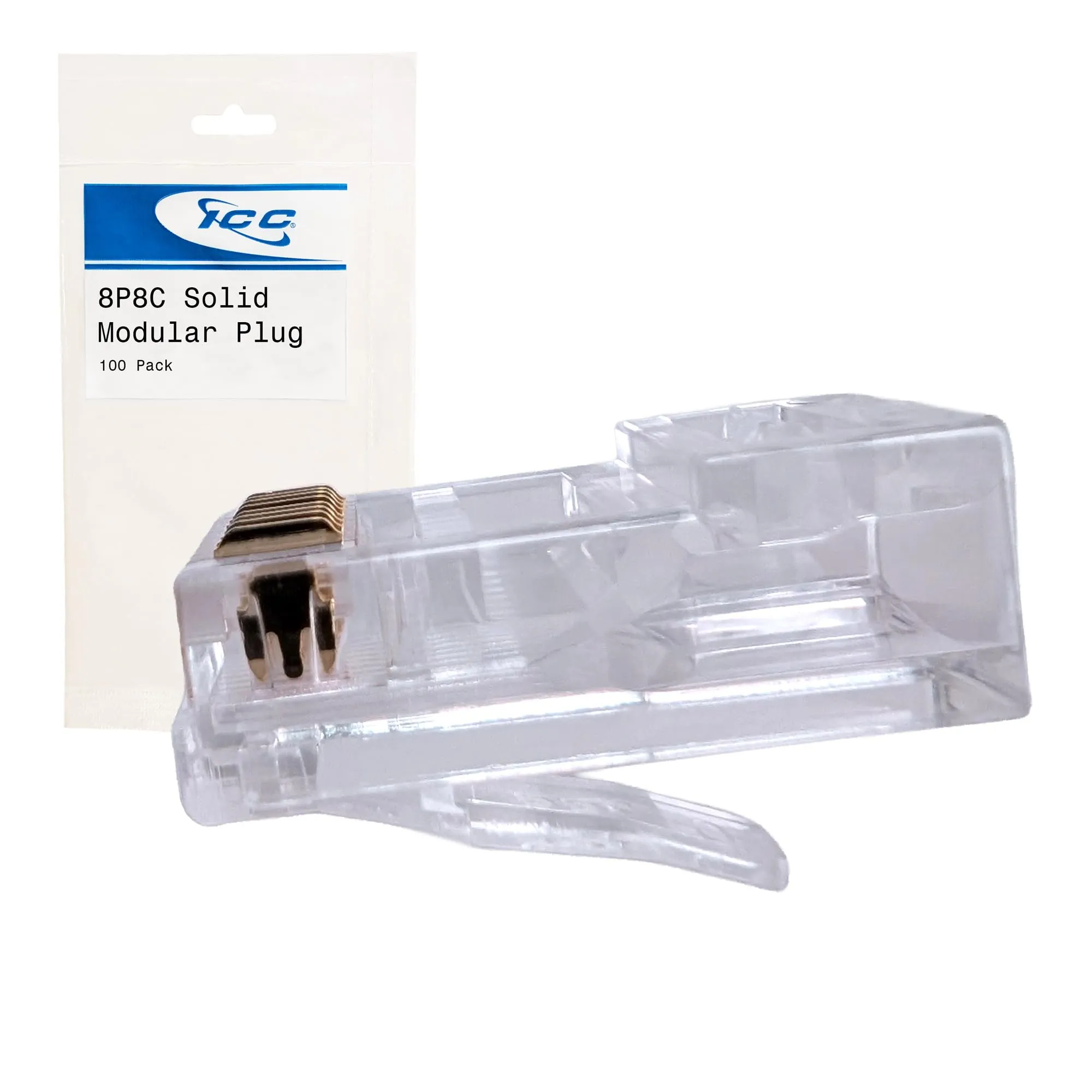 Cablesys ICMP8P8SRD — PLUG, 8P8C, OVAL ENTRY, SOLID, 100PK