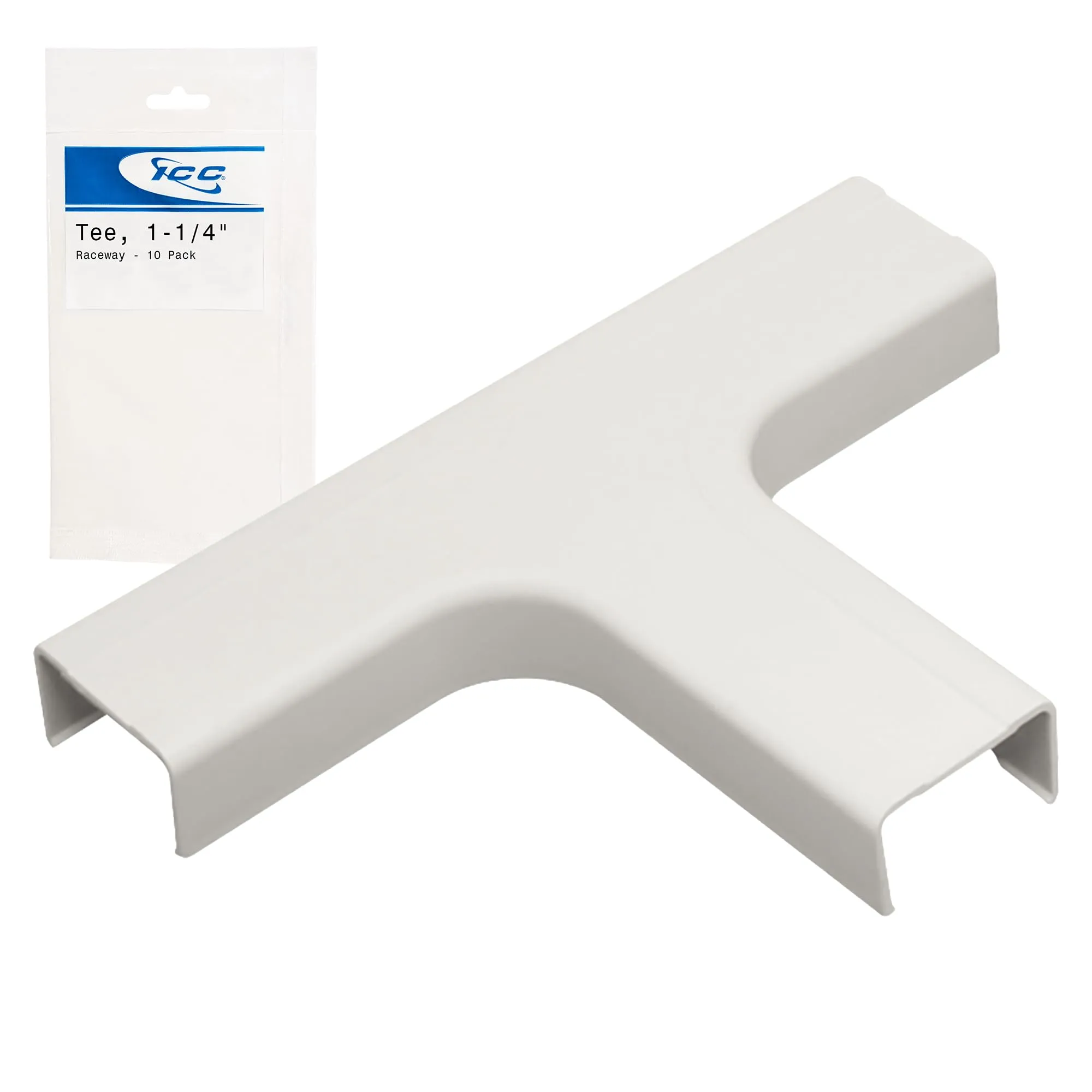 Cablesys ICRW12TOWH — TEE, 1 1/4in, WHITE, 10PK