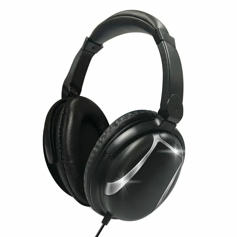 MAXELL 199840 — WIRED HEADPHONES, WIRED HEADPHONE WITH INLINE MIC 4FT CORD - BLACK