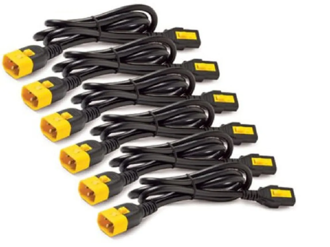 APC - Schneider Electric AP8706S-NA — APC NetShelter Power Cord Kit (6 ea), Locking, C13 to C14, 1.8m, North America | SKU UPS-8706SN