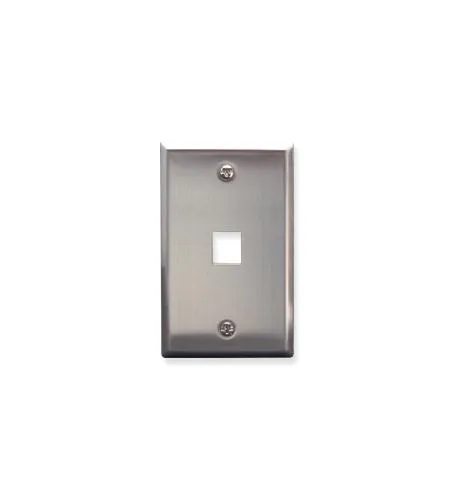 Cablesys ICC-FACE-1-SS — FACEPLATE, STAINLESS STEEL,1-GANG,1-PORT
