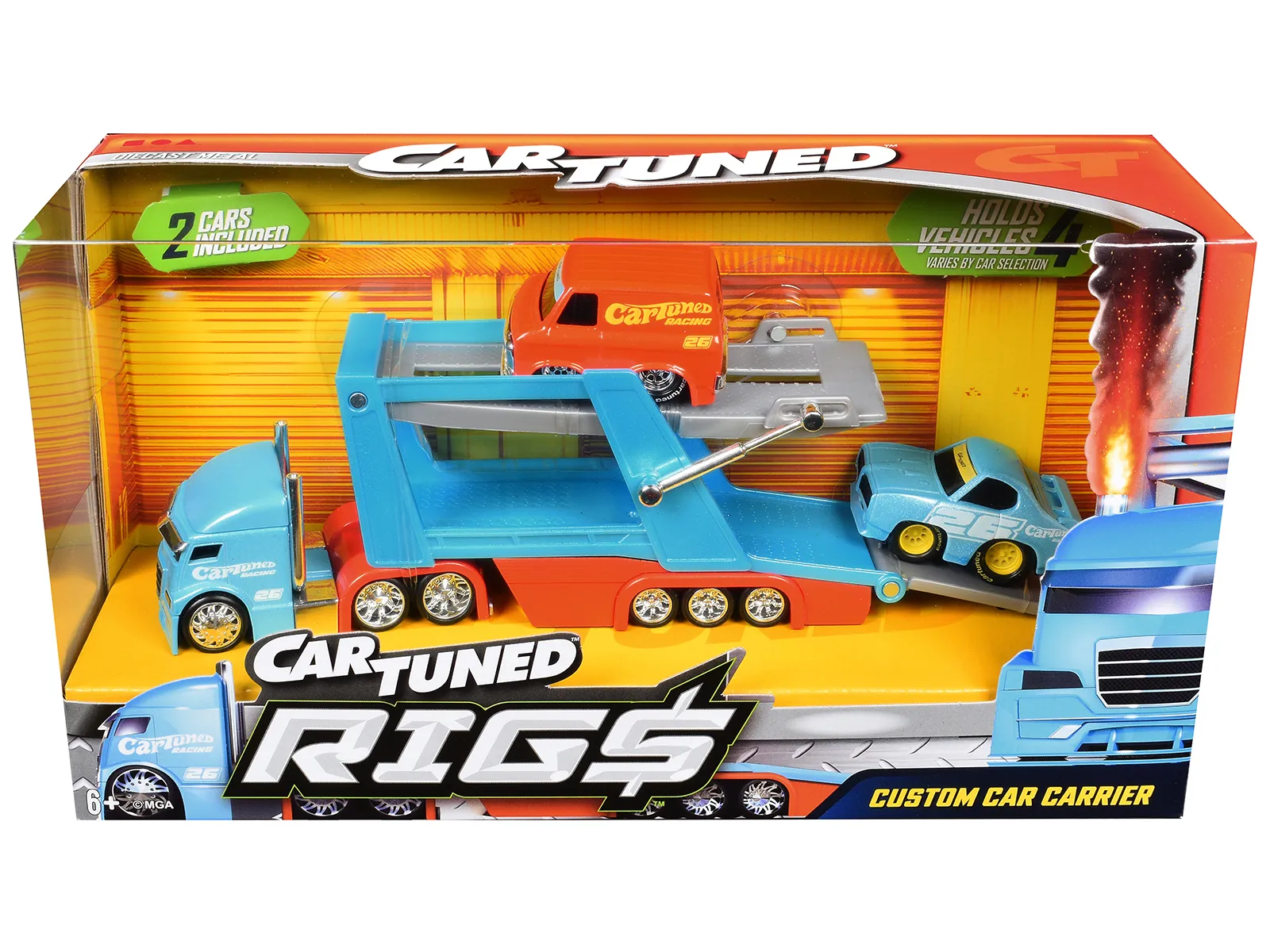 Car Tuned 253402 — "Rigs Car Hauler" Series #2 Set of 3 pieces Diecast Model Cars by CarTuned