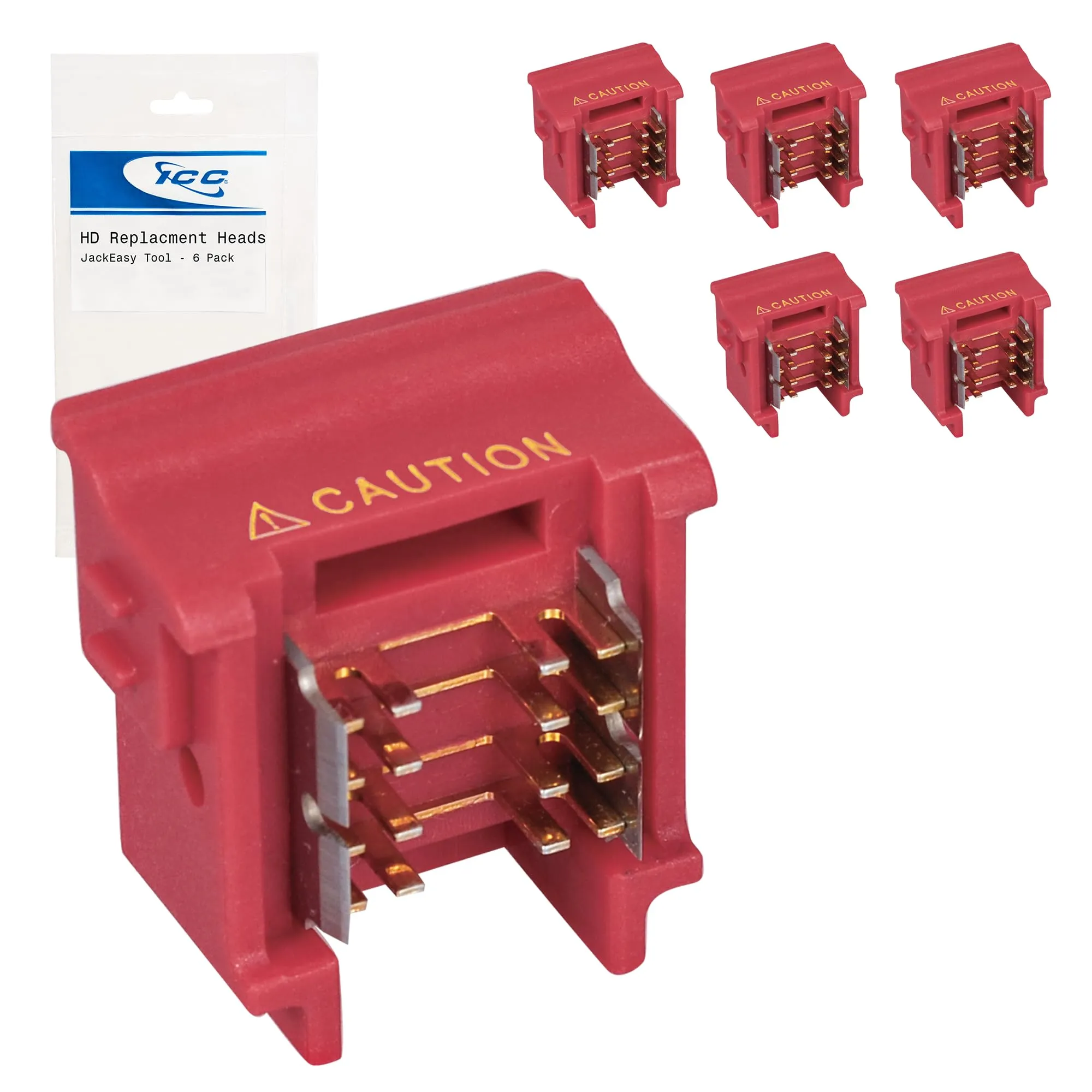 Cablesys ICACSPDRHD — JACKEASY REPLACEMENT HEAD HD 6PK