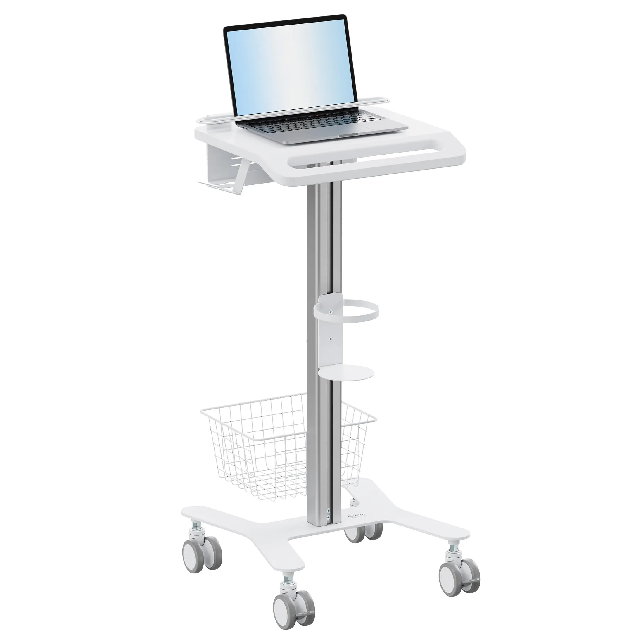 MountIt MI-16029 — MOUNT-IT PRO, MEDHUB LAPTOP CART WITH SECURITY BAR