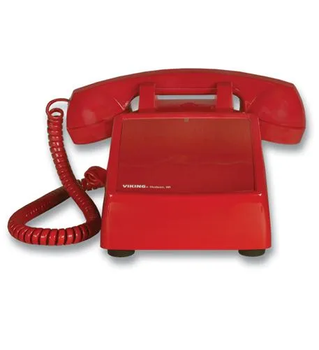 Viking Electronics K-1500P-D — No Dial Desk Phone - Red
