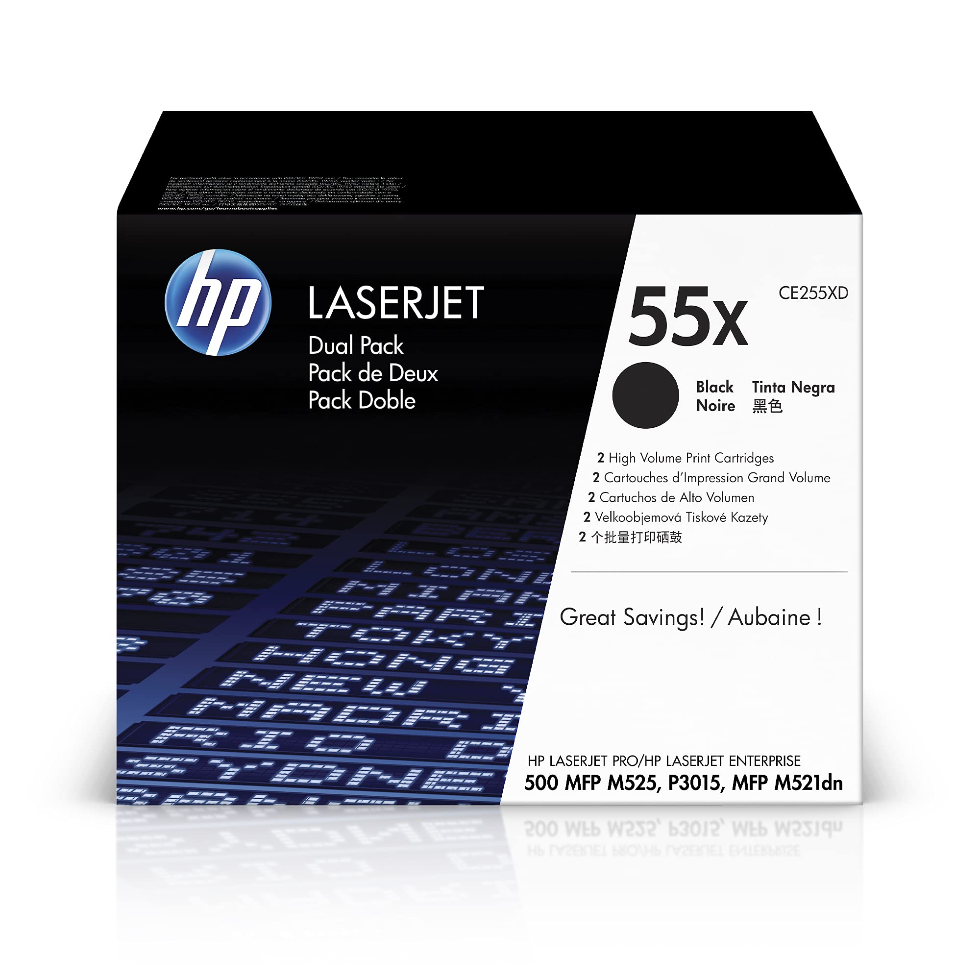 HP CE255XD — HP 55X (CE255XD) 2-Pack | Original HP Dual Pack Black Toner