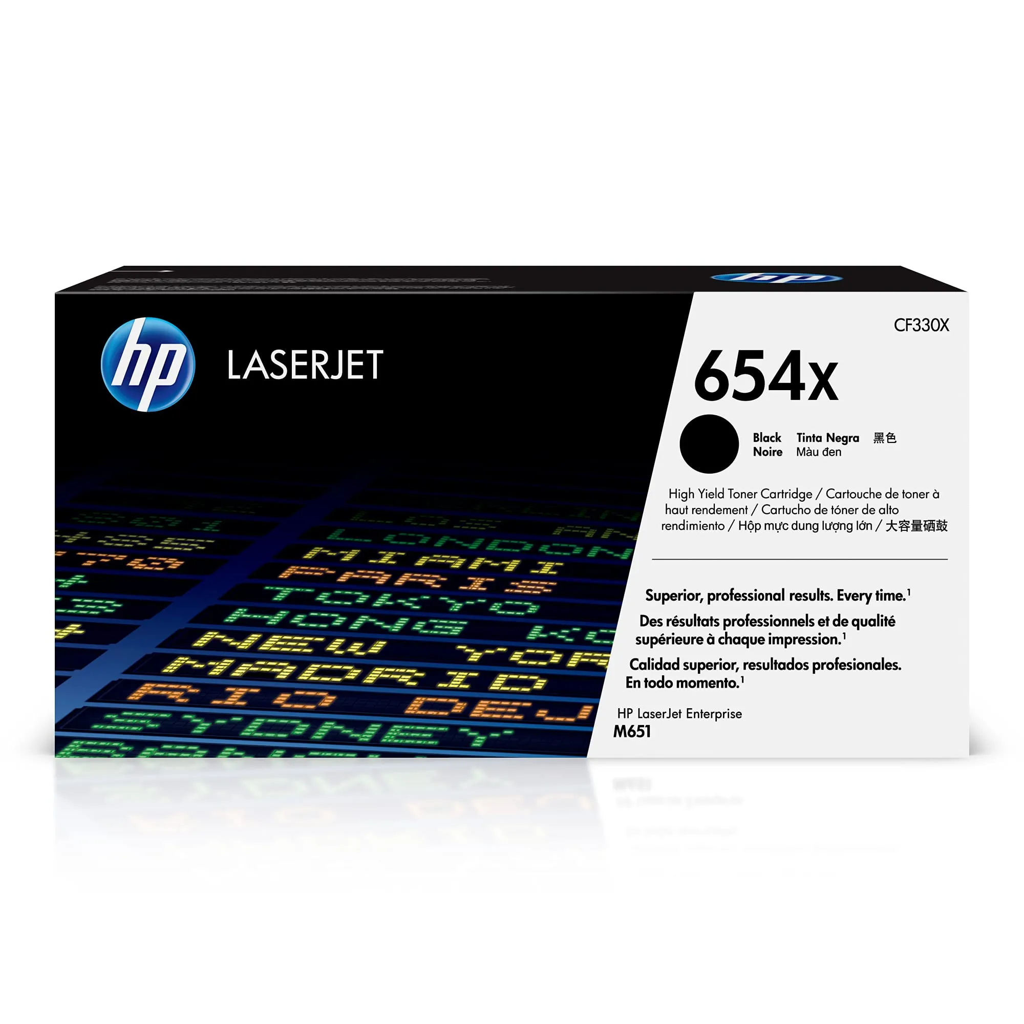 HP CF330X — HP 654X (CF330X) Black Original LaserJet Toner Cartridge (20,500 Yield)