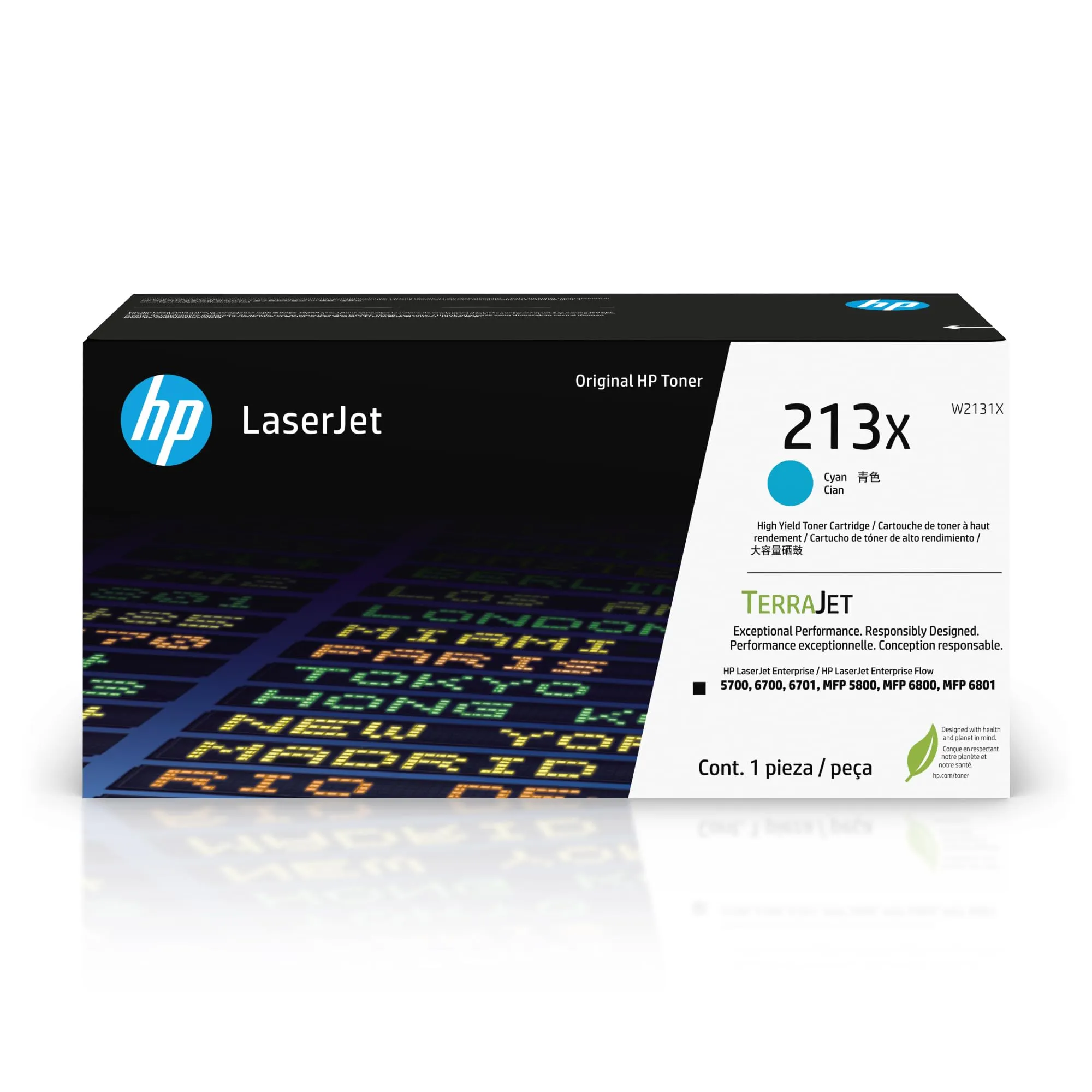 HP W2131X — HP 213X High Yield Cyan Original LaserJet Toner Cartridge