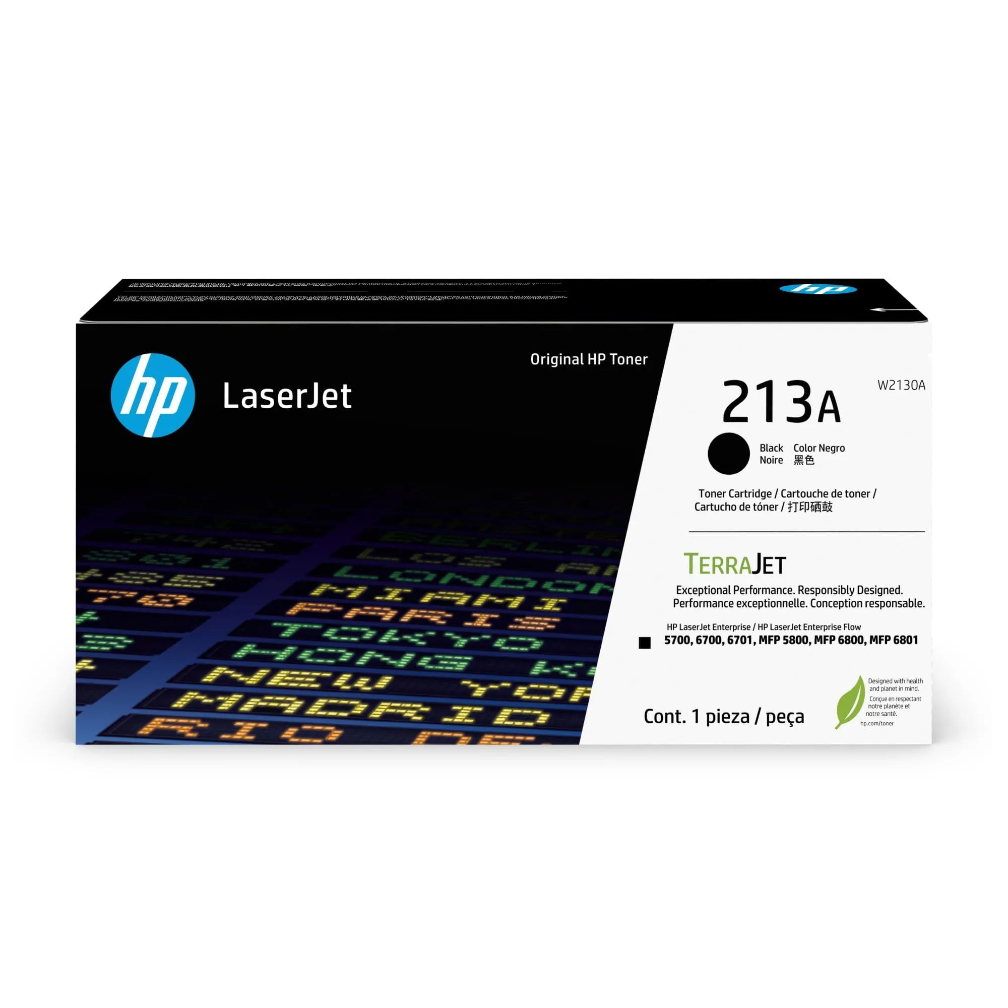 HP W2130A — HP 213A Original Laser Toner Cartridge - Black (3,500 Yield)