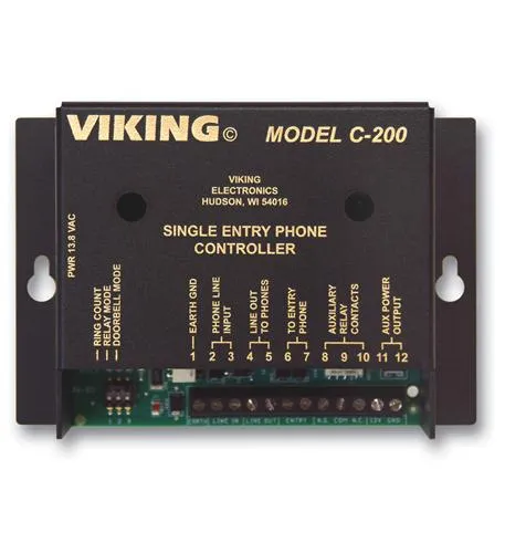 Viking Electronics C-200 — Viking Door Entry Control for Entry Phon