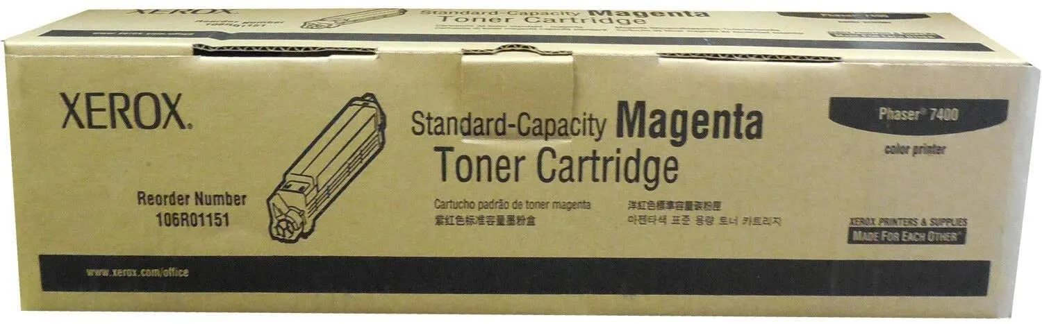 XEROX 106R01151 — CONSUMABLE TYPE: TONER CARTRIDGE - OUTPUT COLOR: MAGENTA - CARTRIDGE YIELD TYPE: