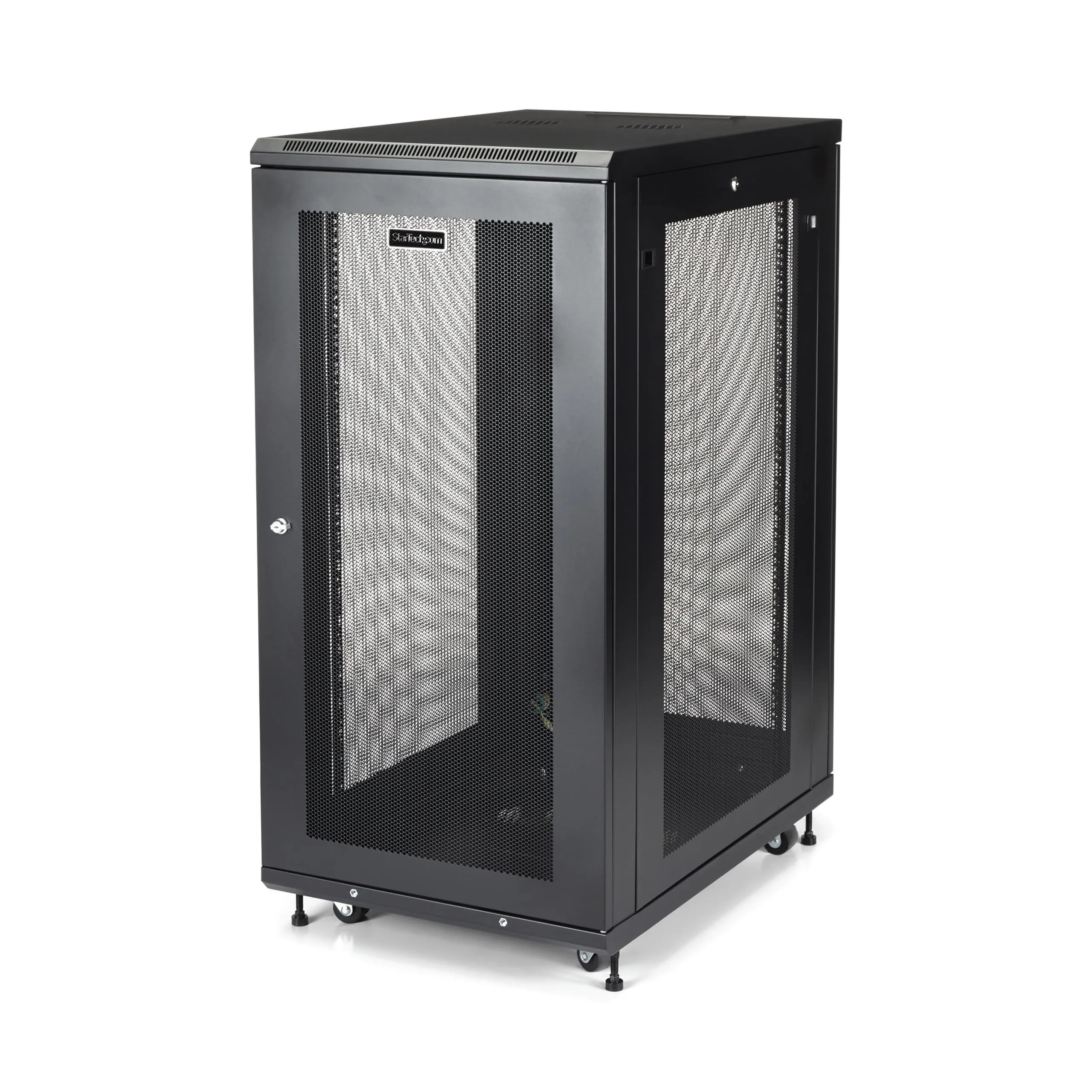 STARTECH RK2433BKM — 4-POST 24U SERVER RACK W/ ADJUSTABLE MOUNTING DEPTH FOR IT EQUIPMENT - NETWORK R