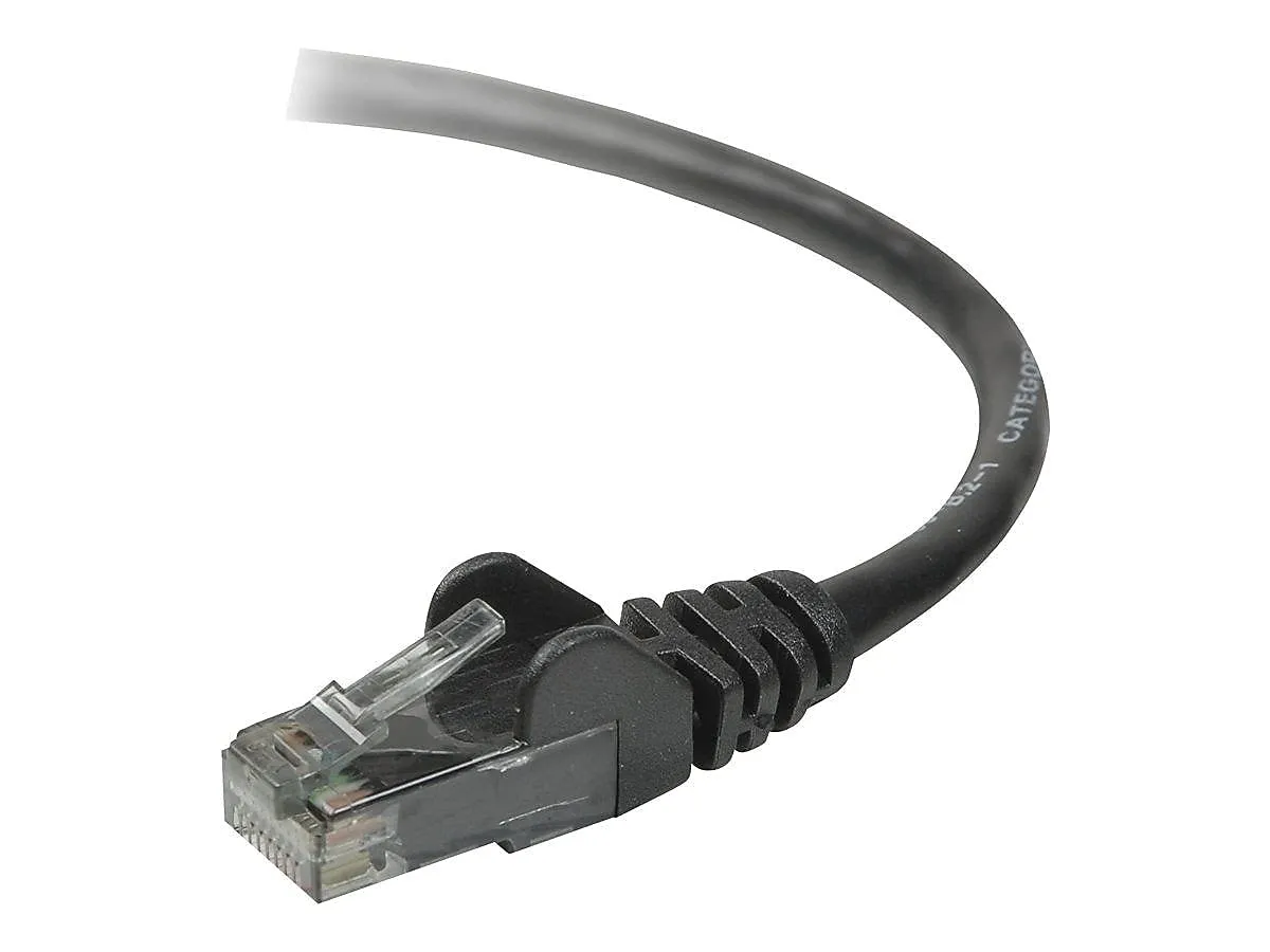 Belkin A3L980-05-BLK-S — PATCH CABLE - UNSHIELDED TWISTED PAIR (UTP) - MALE LEFT GENDER - MALE RIGHT GEND