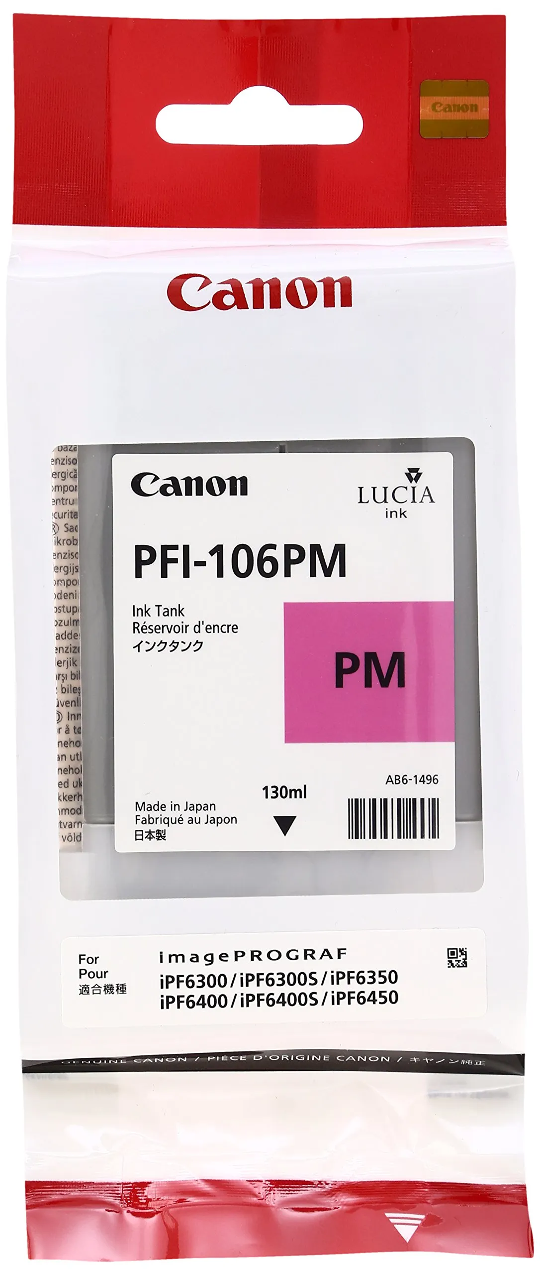 CANON 6626B001 — Canon PFI-106PM Photo Magenta Ink Cartridge Tank 130mL 6626B001