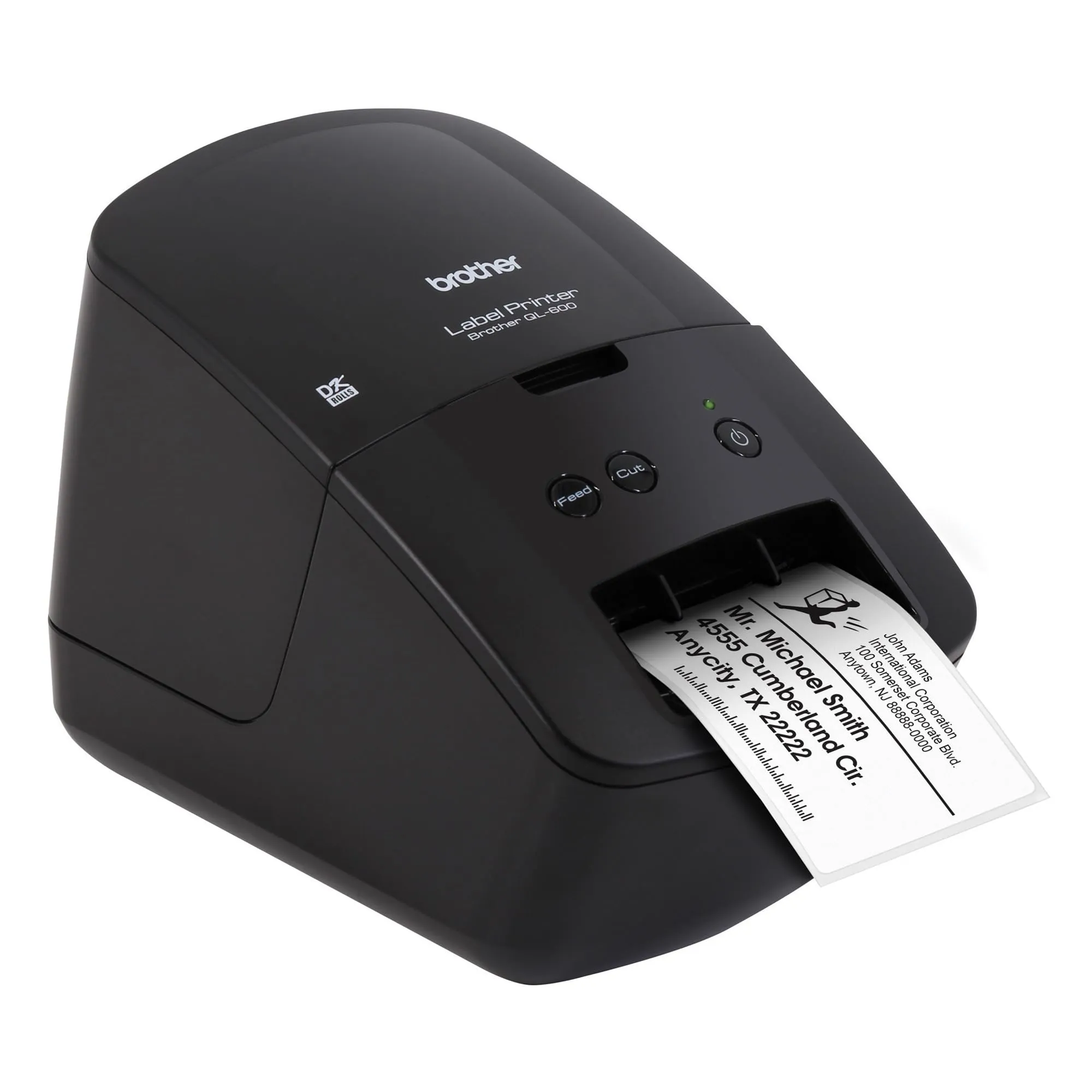 Brother BRT QL600 — Brother QL-600 Desktop Direct Thermal Printer - Monochrome - Label Print - USB - 2.40" Print Width - 2.80 in/s Mono - 300 x 600 dpi - 1.14" , 2.44" , 0.67" , 0.67" , 2.28" , 1.50" , 2.44" , 0.94" , 0.47" , 0.91" , 2.36" , ... Width x 3.54" , 3.94" , 3.43" , 2.13" , 3.54" , 1.14" , 3.39" Length - 2.44" Label Width x 39.37" Label Length - 1 Each