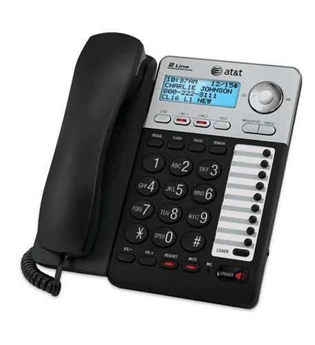 AT&T ATT ML17929 — AT&T ML17929 Standard Phone - Silver - 2 x Phone Line - Speakerphone - Backlight