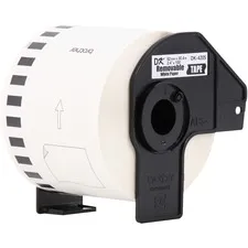 Brother BRT DK4205 — Brother Continuous Length White Film DK Tape - 2 1/2" Width x 100 ft Length - Removable Adhesive - Direct Thermal - White - Paper - 1 Roll