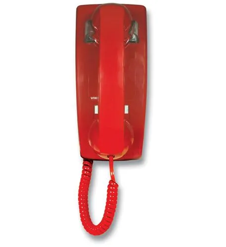 Viking Electronics K-1500P-W — Red Wall Phone Ringer & Network No Keypad