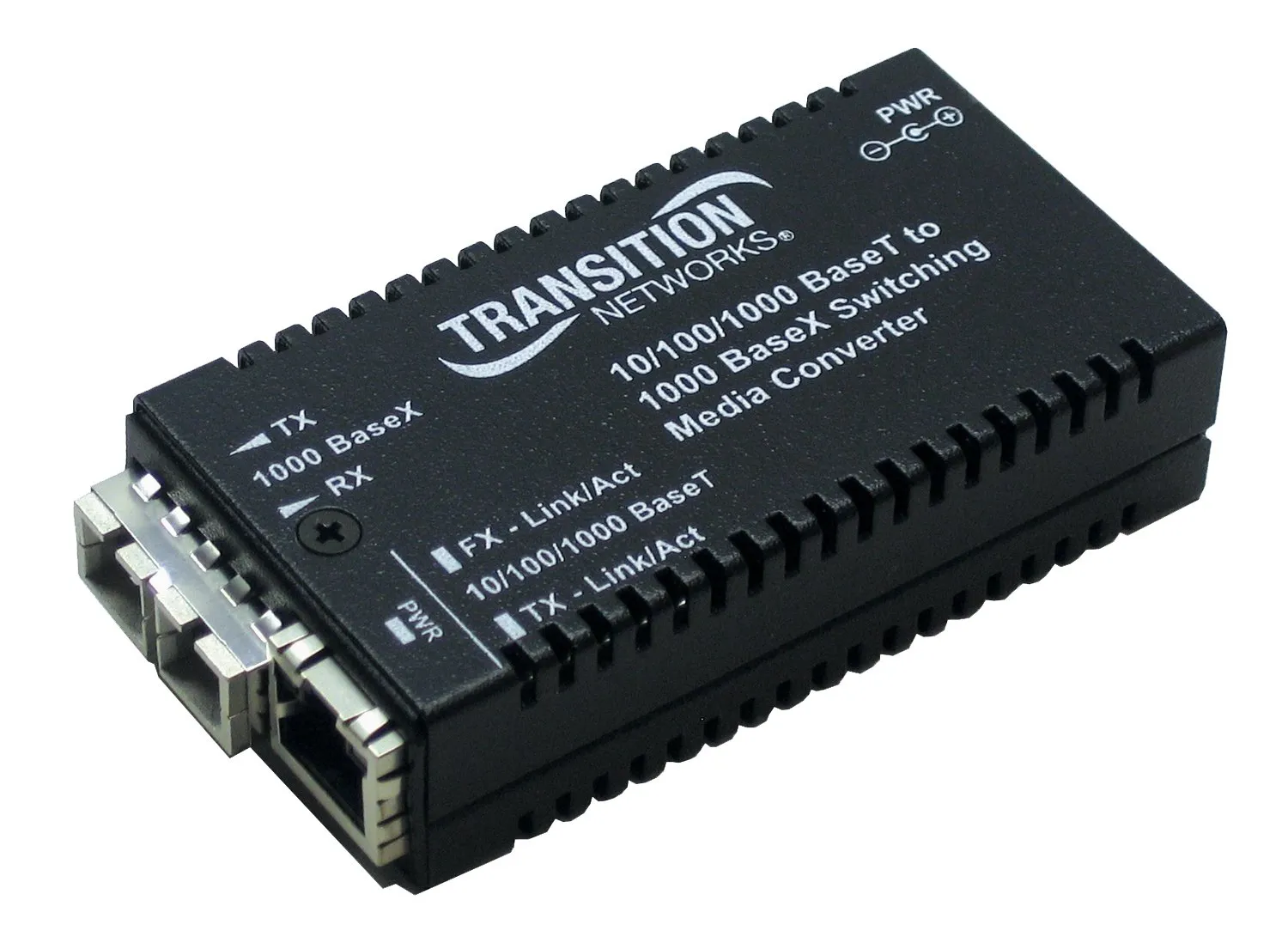 Transition Networks M/GE-PSW-SX-01-NA — MINI MEDIA CONVERTER 10/100/1000B-T TO 1000B-SX SC MM W/ -NA POWER SUPPLY